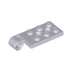 43045-194ヒンジプレート2×4ペグ穴2個-上部ライトブルーイッシュグレイ