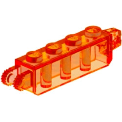 30387-182ヒンジブロック1×4ロック端に指1本/指2本トランスオレンジ(旧型)