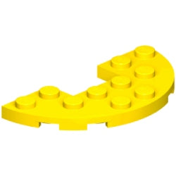 18646-024プレート3×6コーナー丸カットアウトイエロー