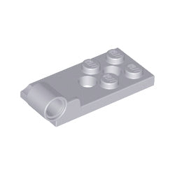 43056-194ヒンジプレート2×4ペグ穴2個-下部ライトブルーイッシュグレイ