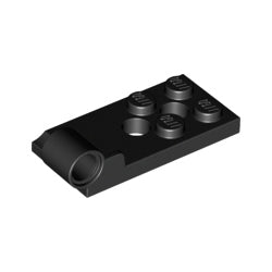 43056-026ヒンジプレート2×4ペグ穴2個-下部ブラック