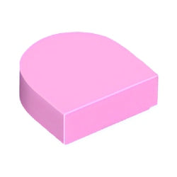 24246-222タイル1×1半円付きブライトピンク