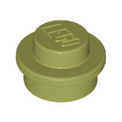 4073-155プレート1×1丸オリーブグリーン