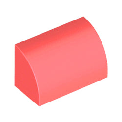 37352-353曲面ブロック1×2×1コーラル