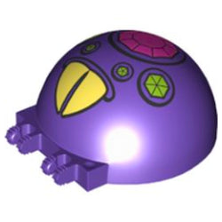 50747pb16半球ウインドスクリーン6×6×3-側面に指2本(遊園地)ダークパープル