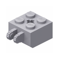 53029-194ヒンジブロック2×2ロック指2本ライトブルーイッシュグレイ(新型)