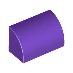 37352-268曲面ブロック1×2×1ダークパープル