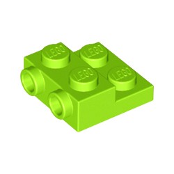 99206-119プレート2×2×2/3側面にスタッド有ライム