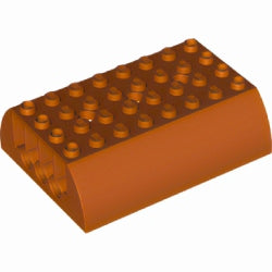 45411-038曲面スロープ6×8×2ダブルダークオレンジ