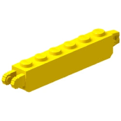 53914-024ヒンジブロック1×6ロック端に指1本/指2本イエロー(新型)