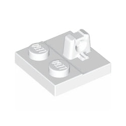 ヒンジプレート2×2ロック上部に指1本 ホワイト