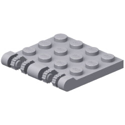 50337-194ヒンジプレート3×4ロック側面に指2本ライトブルーイッシュグレイ(新型)