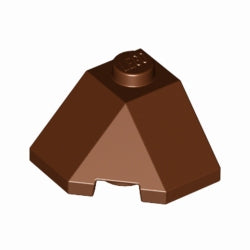 13548-192スロープ45度2×2コーナー3方向傾斜レディシュブラウン