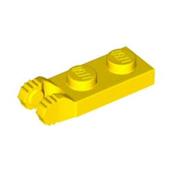 54657-024ヒンジプレート1×2ロック端に指2本(新型) イエロー