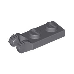 54657-199ヒンジプレート1×2ロック端に指2本ダークブルーイッシュグレイ(新型)