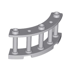 21229-194フェンス4×4×2-湾曲3スタッドライトブルーイッシュグレイ