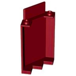 87421-154城壁パネル3×3×6ヘリ無しコーナーダークレッド