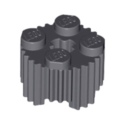 92947-199ブロック2×2丸グリルダークブルーイッシュグレイ