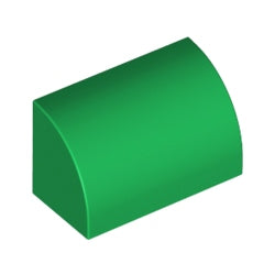 37352-028曲面ブロック1×2×1グリーン