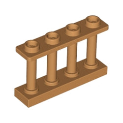 15332-137フェンス1×4×2小柱-4スタッドミディアムダークフレッシュ