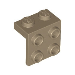 44728-138ブラケット1×2-2×2ダークタン