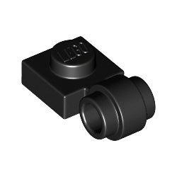 4081b-026プレート1×1側面にクリップ付ブラック