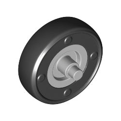 65630pb01-194スリックタイヤ長径14ミリ幅4ミリとライトブルーイッシュグレイホイールセット