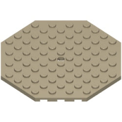 89523-138プレート10×10八角形ペグ穴有ダークタン