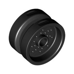 66727-026ホイール長径18ミリ×幅12ミリ(ペグ穴とドット有)ブラック