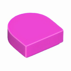 24246-221タイル1×1半円付きダークピンク