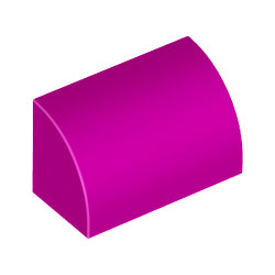 37352-124曲面ブロック1×2×1マジェンタ