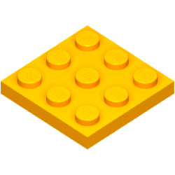 11212-191プレート3×3ブライトライトオレンジ