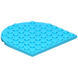 41948-322プレート8×8コーナー丸半円ミディアムアジュール