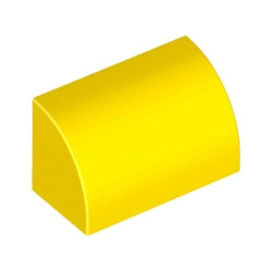 37352-024曲面ブロック1×2×1イエロー
