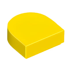 24246-024タイル1×1半円付きイエロー