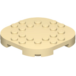 66789-005プレート6×6コーナー丸-足付きタン