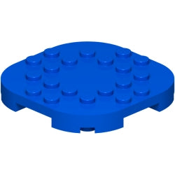 66789-023プレート6×6コーナー丸-足付きブルー