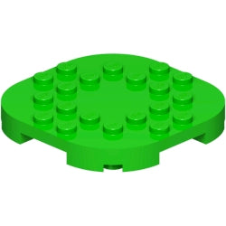 66789-037プレート6×6コーナー丸-足付きブライトグリーン