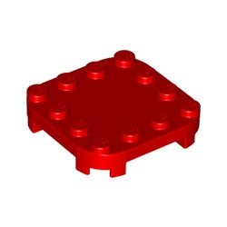 66792-021プレート4×4コーナー丸-足付きレッド