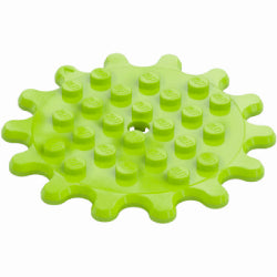 35446-119プレート6×6丸ギア14歯ライム