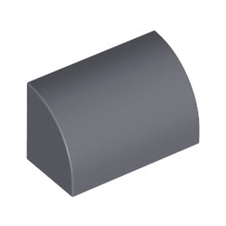 37352-199曲面ブロック1×2×1ダークブルーイッシュグレイ