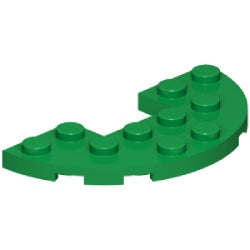 18646-028プレート3×6コーナー丸カットアウトグリーン