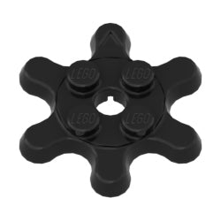 35442-026プレート2×2丸ギア6歯ブラック