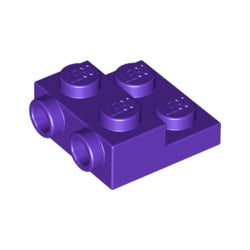 99206-268プレート2×2×2/3側面にスタッド有ダークパープル