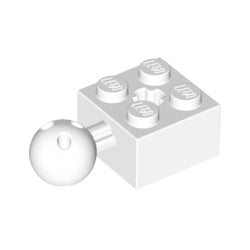 57909b-001テクニックブロック2×2ボール付ホワイト