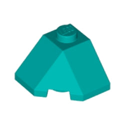 13548-107スロープ45度2×2コーナー3方向傾斜ダークターコイズ