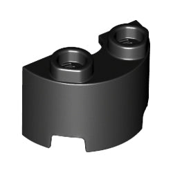 68013-026シリンダーハーフ1×2×1カットアウトブラック
