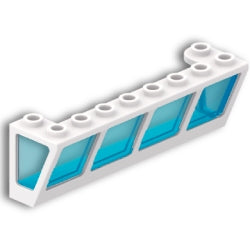 89648c02-001船舶窓枠2×8×2(トランスライトブルーガラス付)ホワイト