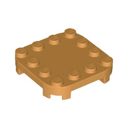 66792-137プレート4×4コーナー丸-足付きミディアムダークフレッシュ