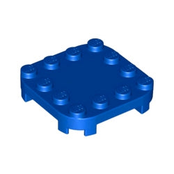 66792-023プレート4×4コーナー丸-足付きブルー